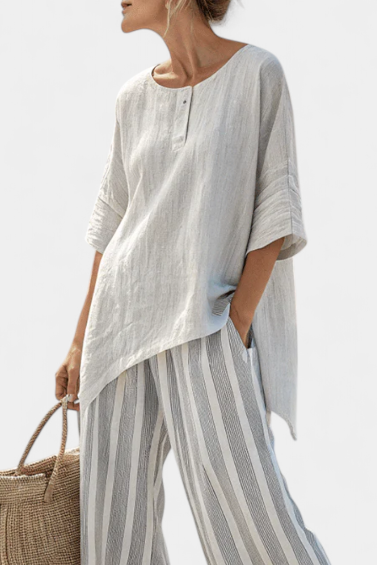Isabeau™ | Asymmetrische Linnen Set