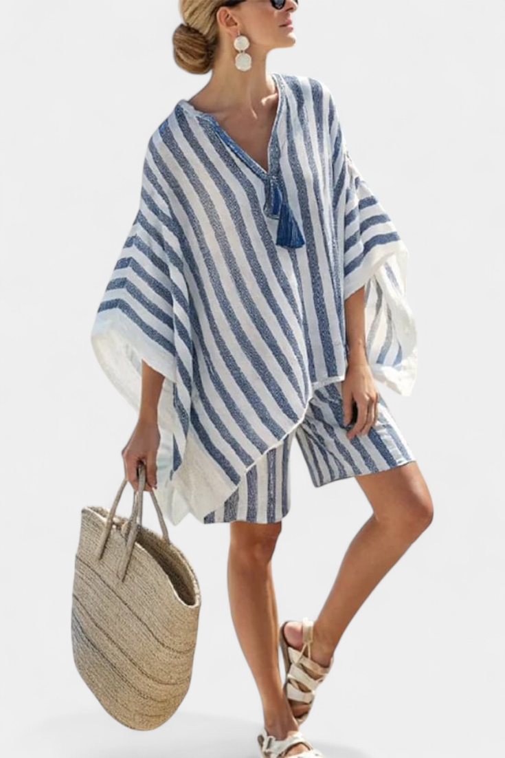 Femke™ | Gestreepte Blouse Shorts Set