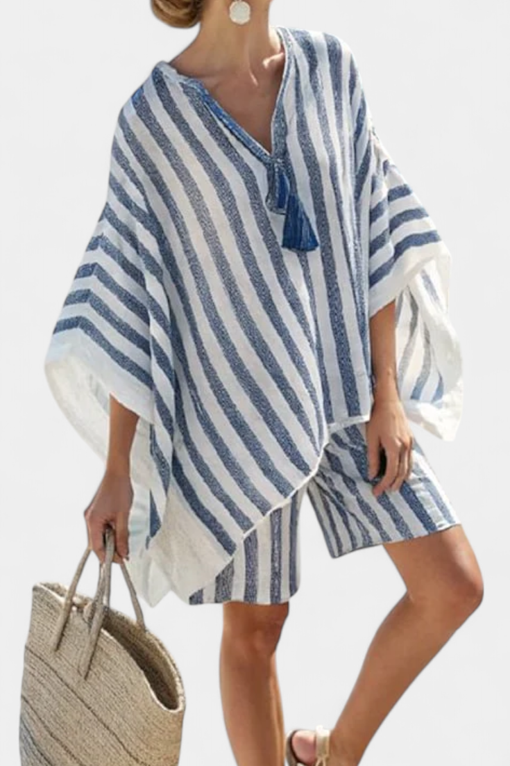 Femke™ | Gestreepte Blouse Shorts Set