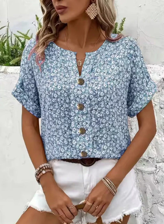 Lisa | Stijlvolle Knopen Zomer Top